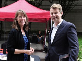 Christianne Wilhelmson, executive director of the Georgia Strait Alliance, and Duncan Wlodarczak, vice-chair of the Urban Land Institute.