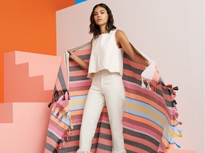 A model wears pieces created by Mexican designers, brands available at the Pop-In@Nordstrom shop-in-shop for a limited time.