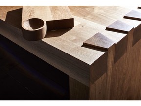 Dovetail table by Sawkille Co. designed by Jonah Meyer Photo: Sawkille Co. for The Home Front: Furniture that just has to be built by Rebecca Keillor  [PNG Merlin Archive]