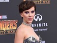 In this April 23, 2018 file photo, Scarlett Johansson arrives at the world premiere of "Avengers: Infinity War" in Los Angeles.