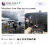 Donald Trump Jr. posted to social media that he was on a hunting trip this weekend.