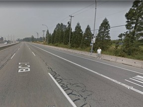 The worst bus stop in North America, at Lougheed Highway and Old Dewdney Trunk Road in Pitt Meadows, as voted upon by readers of StreetsblogUSA.