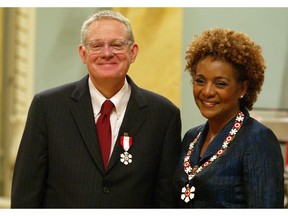 Ian Thom shown in 2010 with Governor General Michalle Jean after he was presented with the Order of Canada in Rideau Hall in Ottawa.