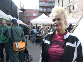 Constance Barnes in the Downtown Eastside market at 62 East Hastings Street.