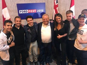 Doug Ford posed with Faith Goldy at a Ford Nation event.