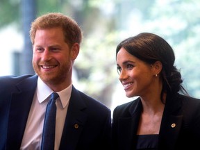 Britain's Prince Harry, Duke of Sussex, and his wife Meghan, Duchess of Sussex attend the WellChild Awards in London on September 4, 2018.