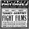 Ad for a film of the Jack Dempsey-Gene Tunney fight from Sept. 22, 1927 in the Vancouver Sun. It ran at the Pantages theatre.