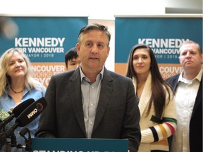 Kennedy Stewart challenged mayoral candidates Ken Sim, Wai Young, Hector Bremner and the 17 other mayoral candidates to publicly disclose the donors to their respective campaigns ahead of advance voting.
