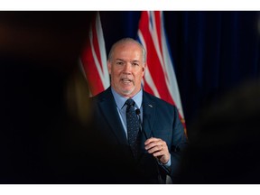 John Horgan at the Union of BC Municipalities in Whistler, B.C. on September 14, 2018.