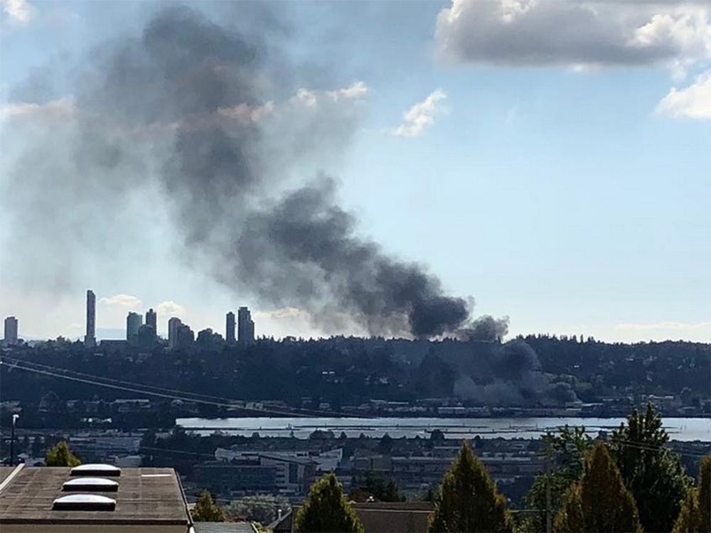 Fire at Surrey propane recycling depot disrupts traffic | Vancouver Sun