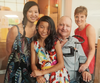 Walt Lawrence with his wife and daughters.