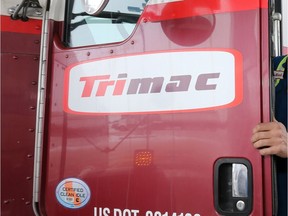 A tractor-trailer was spotted leaking sulphuric acid near Trail on Saturday.