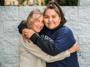Melanie Wood, writer and director of Living in HOpe, is seen with Blair, one of the patients at the centre of the new Knowledge Network documentary series, Living in HOpe.