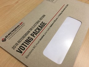 A voting package for B.C.'s electoral reform referendum.