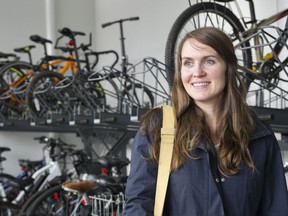 Erin O'Melinn, executive director, Hub Cycling at the Main Street bike parkade, Vancouver,  October 24 2018.