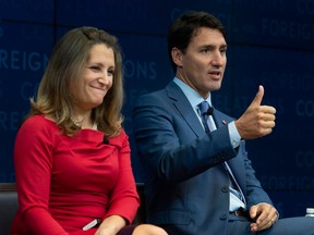 Prime Minister Justin Trudeau and Foreign Affairs Minister Chrystia Freeland. In the USMCA, Trudeau and Freeland accepted minor blows to keep the basic infrastructure of Canada’s trading arrangement with the U.S. in place.