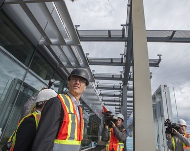 VAVision Vancouver's Gregor Robertson and Raymond Louie tour the new Telus Garden on Richards and Georgia in Vancouver, B.C., October 19, 2014.