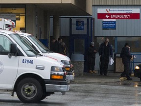 Royal Columbian Hospital Emergency Room entrance. 
While Dr. McDonald said the study was done on patients who went to the Chilliwack hospital, she believes the results can be applied more generally.