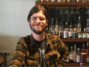 James Lester, co-owner of the Sons of Vancouver Distillery in North Vancouver, with the Amaretto Old Fashioned cocktail made with his Amaretto No. 82.