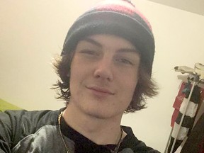 Logan Anderson-Fraser, 17, died in a single-vehicle accident in Keremeos on Sunday.