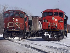 CN trains.