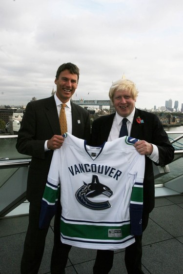 Vancouver Mayor Gregor Robertson in London to meet with City of London Mayor Boris Johnson while in Europe for the lighting of the Olympic torch.