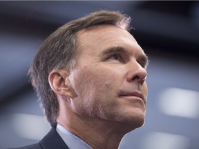 Federal Finance Minister Bill Morneau arrives to address the Greater Vancouver Board of Trade in Vancouver on Tuesday, Oct. 2, 2018.