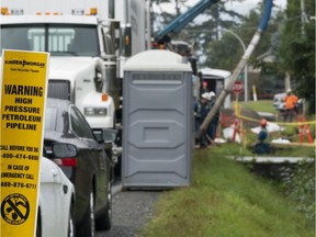 Trans Mountain and local fire crews are on site in Surrey investigating a possible pipeline spill following an odour complaint on Sunday.