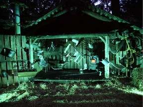 Undated handout photo from the family-friendly Ghost Train in Stanley Park. Peter Hall, the Co-Artistic Director of Mortal Coil Performance Society, aims for creepy and macabre rather than frightening. For Denise Ryan story. [PNG Merlin Archive]