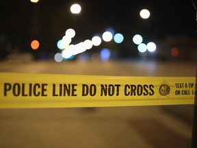 Police tape in Chicago. (Scott Olson/Getty Images)