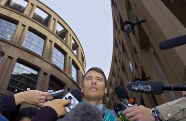 Vancouver mayor-elect Gregor Robertson answer questions from the awaiting media on Nov. 17, 2008.