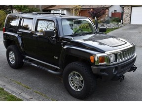Homicide detectives seized this Hummer believed to be used in a shooting that left 30-year-old Sumeet Randhawa dead last Thursday in Surrey. [PNG Merlin Archive]