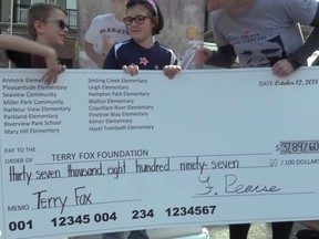 Tri-Cities students raised nearly $38,000 for cancer research in an event called Running Terry's Money Home.