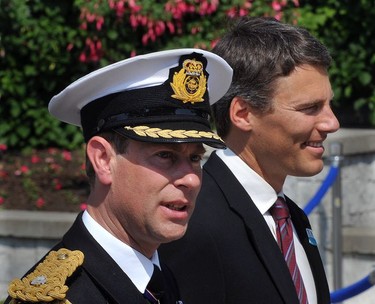Prince Edward and Mayor Gregor Robertson at Prospect Point in Stanley Park on June 5, 2009.