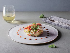 To cook like a chef, use a ring mould to make food round as  Michel Jacob does in his recipe for Lobster and Potato Salad from Vancouver Eats by Joanne Sasvari (Figure 1 Publishing).