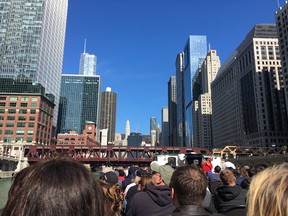 The view from Chicago’s First Lady Cruises, part of the Chicago Architecture Foundation River Cruise.