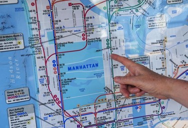 New York City subway map.