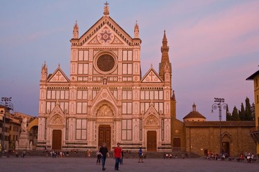 Santa Croce at dusk, Florence.