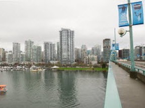 False Creek North in November 2018, as seen from the Cambie Street Bridge