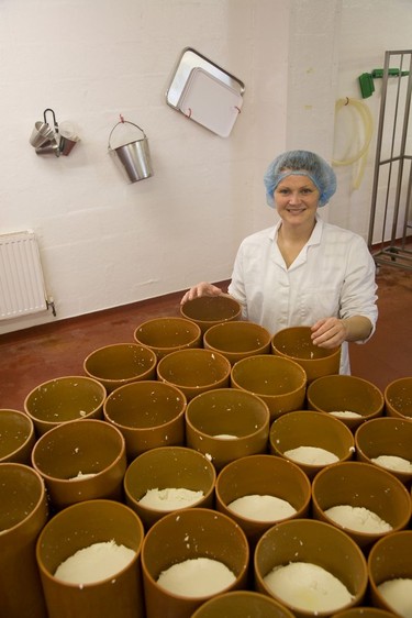 Katie Matten with some cheese moulds at Shepherds Purse.