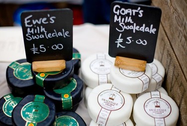 A selection of cheeses from the Swaledale Cheese Company.
