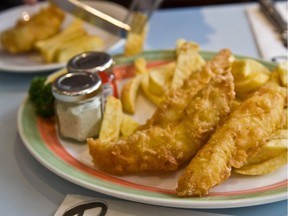 Fish & chips at Poppies.