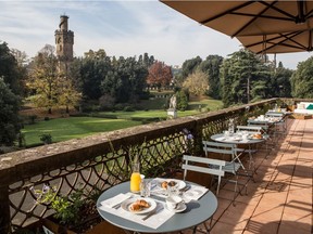 The breakfast terrace, Ad Astra, Florence.