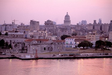 Old Havana at dusk.