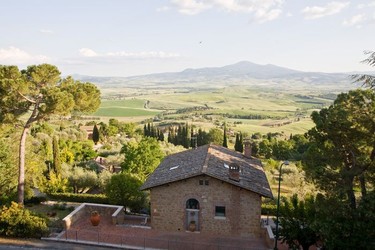 A lovely panorama of the Tuscan countryside from the walls of  Pienza.