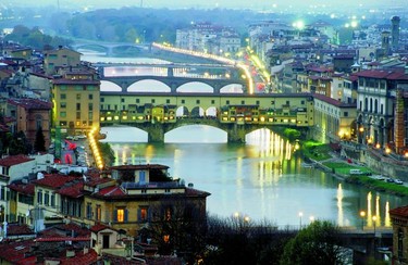 The famous Ponte Vecchio bridge in Florence.