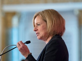 Alberta Premier Rachel Notley delivered a speech in Ottawa on Nov. 28, explaining her plans to purchase two unit trains.