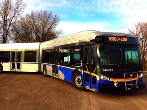 A new diesel-electric hybrid articulated bus.