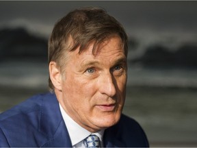 Maxime Bernier talks with the editorial board of the Vancouver Sun and Province.