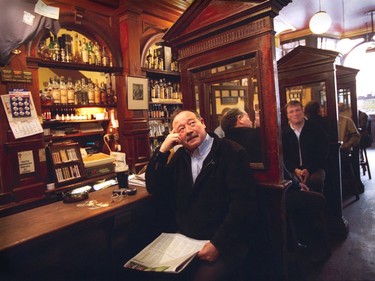 The mirrors and wooden niches of the Palace Bar – considered by many to be the perfect example of an old Dublin pub.